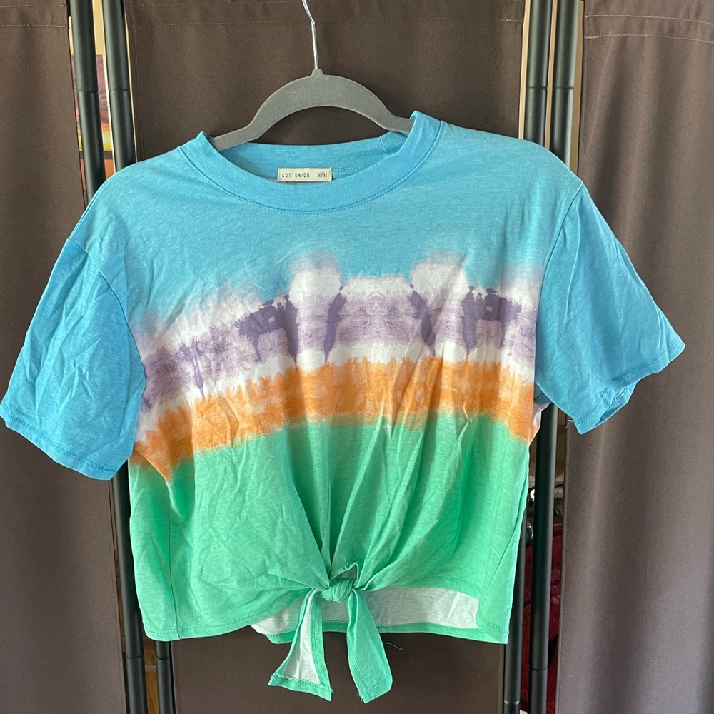 Cotton On Tie Dye Crop Tee
